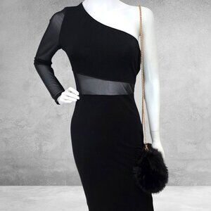 Elegant Black One-Shoulder Dress